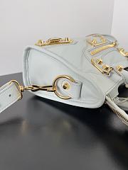 	 Kitlife Balenciaga Chevre Gold Metallic Edge Hardware Small City Light Blue - 23*9*16cm - 5