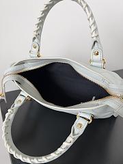 	 Kitlife Balenciaga Chevre Gold Metallic Edge Hardware Small City Light Blue - 23*9*16cm - 3