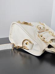 	 Kitlife Balenciaga Chevre Gold Metallic Edge Hardware Small City White - 23*9*16cm - 5