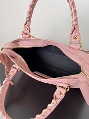 	 Kitlife Balenciaga Chevre Gold Metallic Edge Hardware Small City Pink - 23*9*16cm - 5