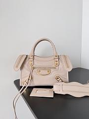 	 Kitlife Balenciaga Chevre Gold Metallic Edge Hardware Small City Light Pink - 23*9*16cm - 1