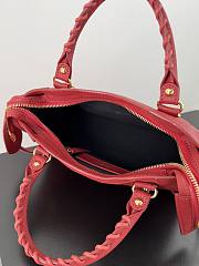 	 Kitlife Balenciaga Chevre Gold Metallic Edge Hardware Small City Red - 23*9*16cm - 5