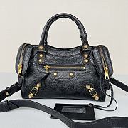 Kitlife Balenciaga City shoulder bag in black leather - 23*14*9cm - 1