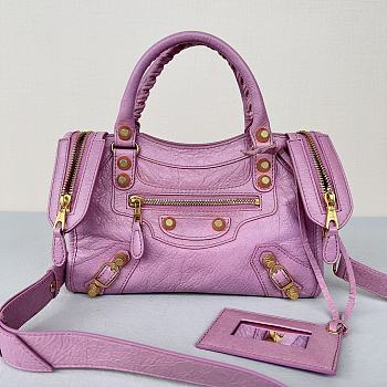 	 Kitlife Balenciaga City shoulder bag in leather pink - 23*14*9cm