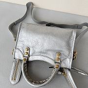 	 Kitlife Balenciaga City shoulder bag in silver leather - 23*14*9cm - 5