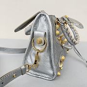 	 Kitlife Balenciaga City shoulder bag in silver leather - 23*14*9cm - 3