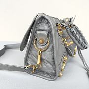 	 Kitlife Balenciaga City shoulder bag in gray leather - 23*14*9cm - 3