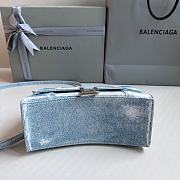 Kitlife Balenciaga Hourglass denim-print leather bag - 23x10x24cm - 5