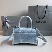 Kitlife Balenciaga Hourglass denim-print leather bag - 23x10x24cm - 2