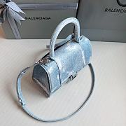 Kitlife Balenciaga Hourglass denim-print leather bag - 23x10x24cm - 3