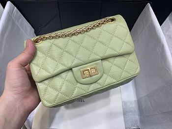 	 Kitlife Chanel Reissue 2.55 Small Green Gold Hardware - 20x15.5x6cm