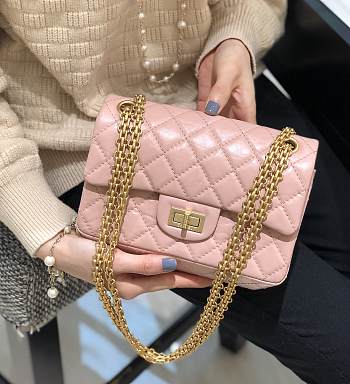 	 Kitlife Chanel Reissue 2.55 Small Pink Gold Hardware - 20x15.5x6cm