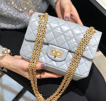 	 Kitlife Chanel Reissue 2.55 Small Light Blue Gold Hardware - 20x15.5x6cm