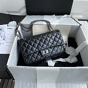 	 Kitlife Chanel Reissue 2.55 Meddium Black Silver Hardware - 24cm - 1