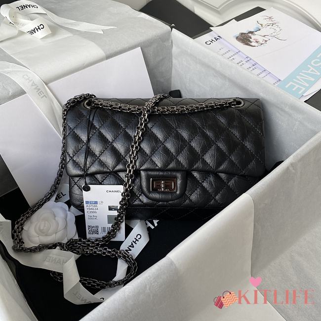 	 Kitlife Chanel Reissue 2.55 Meddium Black Hardware - 24cm - 1