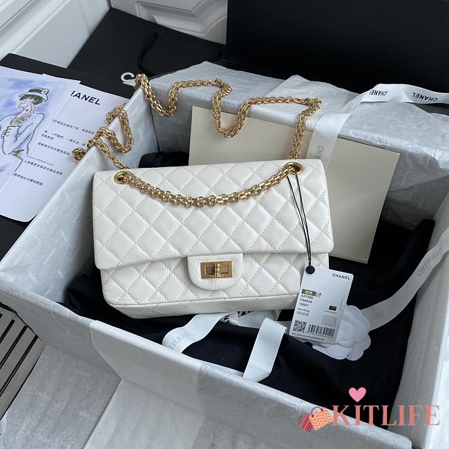 Kitlife Chanel Reissue 2.55 Meddium White Gold Hardware - 24cm - 1