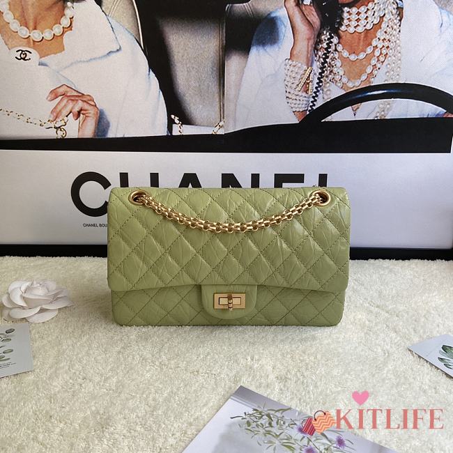 Kitlife Chanel Reissue 2.55 Meddium Green Gold Hardware - 24cm - 1