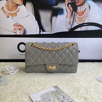 Kitlife Chanel Reissue 2.55 Meddium Gray Gold Hardware - 24cm