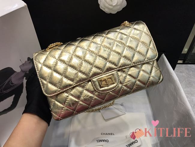 	 Kitlife Chanel Reissue 2.55 Meddium Gold - 24cm - 1