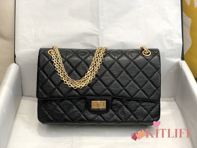 	 Kitlife Chanel Reissue 2.55 Maxi Black Gold Hardware - 31cm - 1