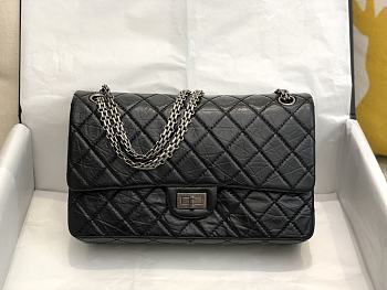 	 Kitlife Chanel Reissue 2.55 Maxi Black Silver Hardware - 31cm