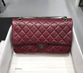 	 Kitlife Chanel Reissue 2.55 Maxi Burgundy Silver Hardware - 31cm