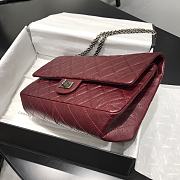 	 Kitlife Chanel Reissue 2.55 Maxi Burgundy Silver Hardware - 31cm - 3