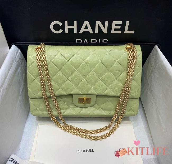 	 Kitlife Chanel Reissue 2.55 Maxi Green Gold Hardware - 31cm - 1