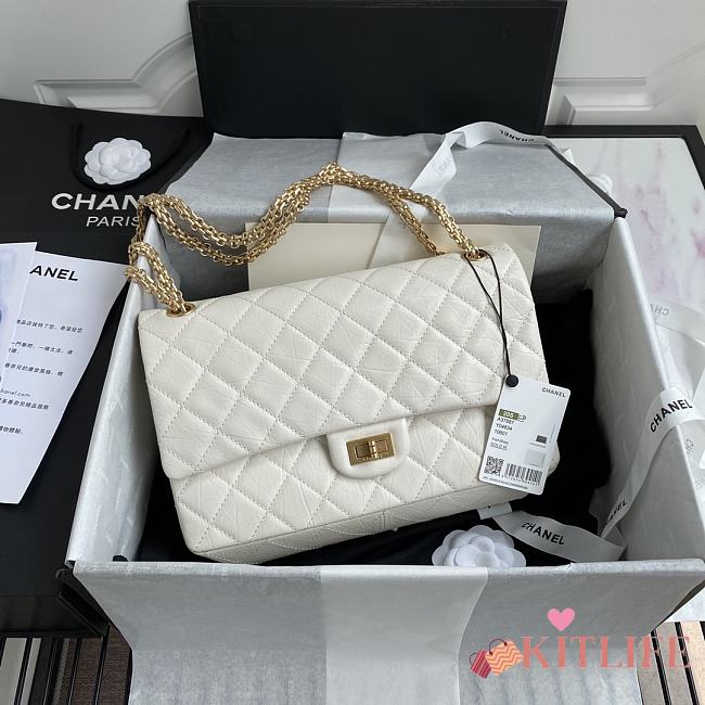 	 Kitlife Chanel Reissue 2.55 Maxi White Gold Hardware - 31cm - 1