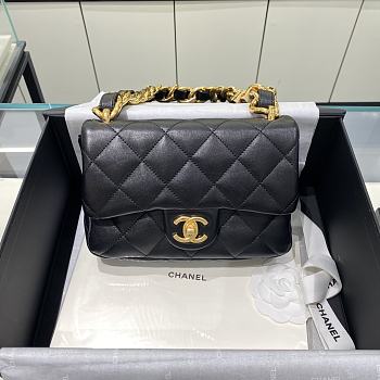 	 Kitlife Chanel Oversized Chain Flap Bag Small Black - 17x21x6cm