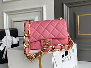 Kitlife Chanel Oversized Chain Flap Bag Small Pink - 17x21x6cm - 1