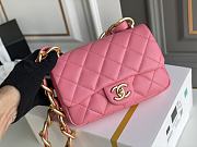 Kitlife Chanel Oversized Chain Flap Bag Small Pink - 17x21x6cm - 3