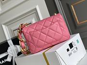 Kitlife Chanel Oversized Chain Flap Bag Small Pink - 17x21x6cm - 4