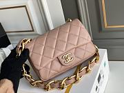 Kitlife Chanel Oversized Chain Flap Bag Small Beige - 17x21x6cm - 2