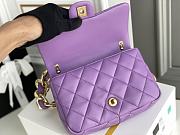 Kitlife Chanel Oversized Chain Flap Bag Small Purple - 17x21x6cm - 3