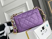 Kitlife Chanel Oversized Chain Flap Bag Small Purple - 17x21x6cm - 2
