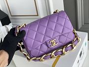 Kitlife Chanel Oversized Chain Flap Bag Small Purple - 17x21x6cm - 5