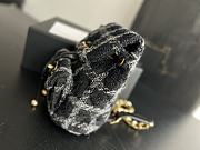 Kitlife Chanel Wool Tweed & Gold-Tone Metal Black & Gray Backpack - 24cmx21cmx10cm   - 5