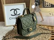 Kitlife Chanel Small Flap Bag with top handle green - 17 × 20.5 × 6 cm - 4