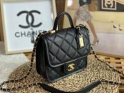 	 Kitlife Chanel Small Flap Bag with top handle black - 17 × 20.5 × 6 cm - 4