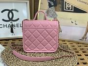 	 Kitlife Chanel Small Flap Bag with top handle pink - 17 × 20.5 × 6 cm - 5