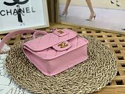 	 Kitlife Chanel Small Flap Bag with top handle pink - 17 × 20.5 × 6 cm - 3