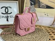 	 Kitlife Chanel Small Flap Bag with top handle pink - 17 × 20.5 × 6 cm - 2