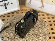 	 Kitlife Chanel Small Flap Bag with top handle patent leather black - 17 × 20.5 × 6 cm - 5