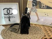 	 Kitlife Chanel Small Flap Bag with top handle patent leather black - 17 × 20.5 × 6 cm - 3