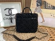 Kitlife Chanel Small Flap Bag with top handle black tweed - 17 × 20.5 × 6 - 5