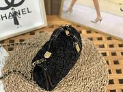 Kitlife Chanel Small Flap Bag with top handle black tweed - 17 × 20.5 × 6 - 3