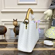 	 Kitlife Louis Vuitton Capucines Small Ostrich Leather White - 27*18*9cm - 5