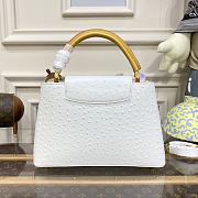 	 Kitlife Louis Vuitton Capucines Small Ostrich Leather White - 27*18*9cm - 3