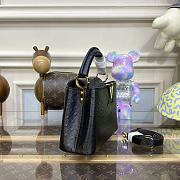 Kitlife Louis Vuitton Capucines Mini Ostrich Leather Black - 21*14*8cm - 5